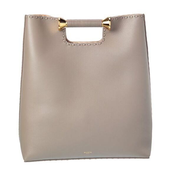 ALAIA Handbags - Alaïa Bobine Leather Tote, Grey